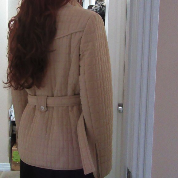 Ladies size Small biege coat Giacca - Picture 6 of 7